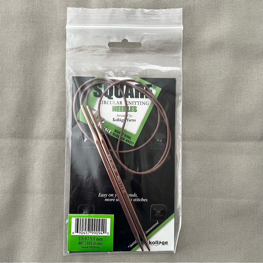 Kollage Square Circular Knitting Needles - US 9 / 5.5 mm - 40”